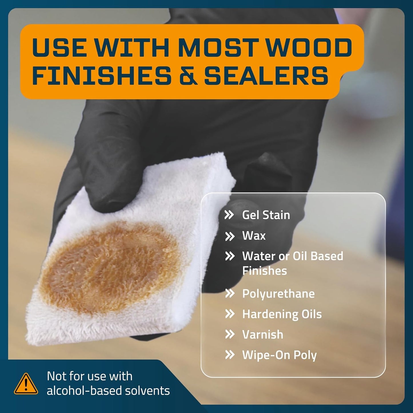 MāKRS Double Thick Stain Pad, Cut-to-Size Staining Pads, 1-Pack, Lint, Snag, Streak-Free Applicator, Micro Brush Material, Wood Stains and Oil Based Finishes, Easy to Use with Consistent Application