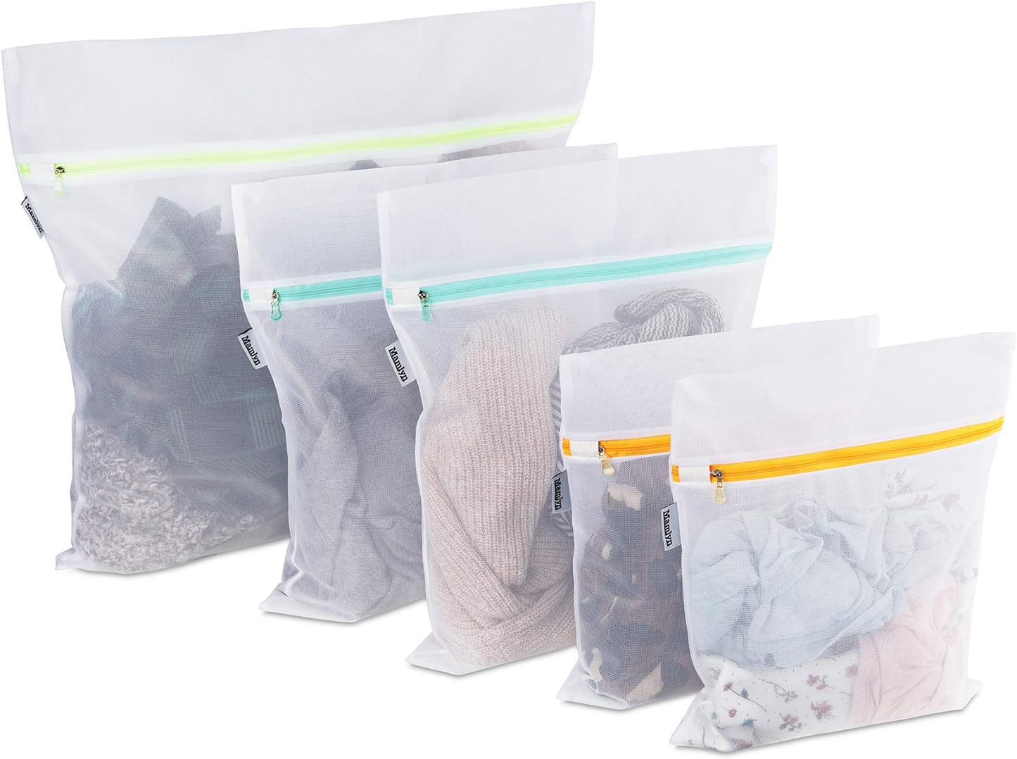 Mesh Laundry Bag for Delicates, Wash Bag for Underwear and Lingerie, Makeup Organizer Bag (1 Large, 2 Medium, 2 Small)