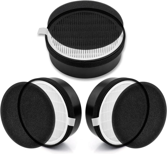 LV-H132 Replacement Filter for LEVOIT Air Purifier Replacement Filter LV-H132-RF, Funmit 3-in-1 H13 True HEPA Filter Replacement, 3 Pack