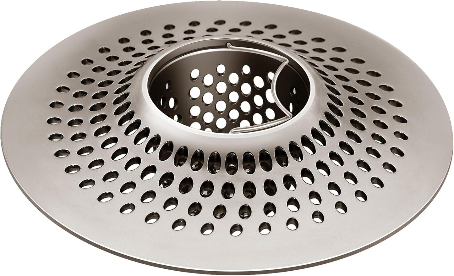 LEKEYE Shower Drain Hair Catcher/Bathroom Drain Cover/Bathtub Drain Strainer/Shower Stall Drain Protector(Brushed Nickel)