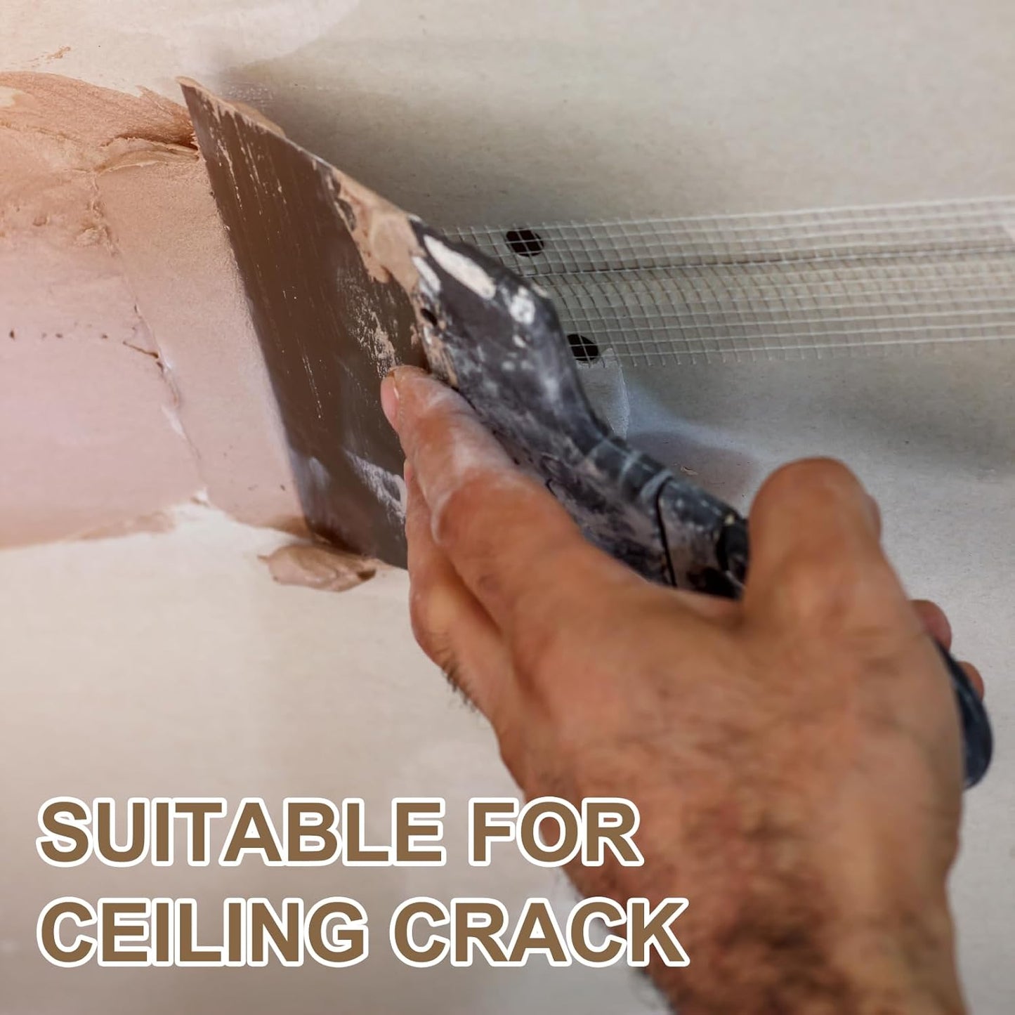 PATIKIL Drywall Repair Mesh Tape, 2 inch x 328 ft Fiberglass Repair Patch Self-Adhesive Dry Wall Joint Tape 12 Mesh Wall Hole Crack and Seam Patch, White