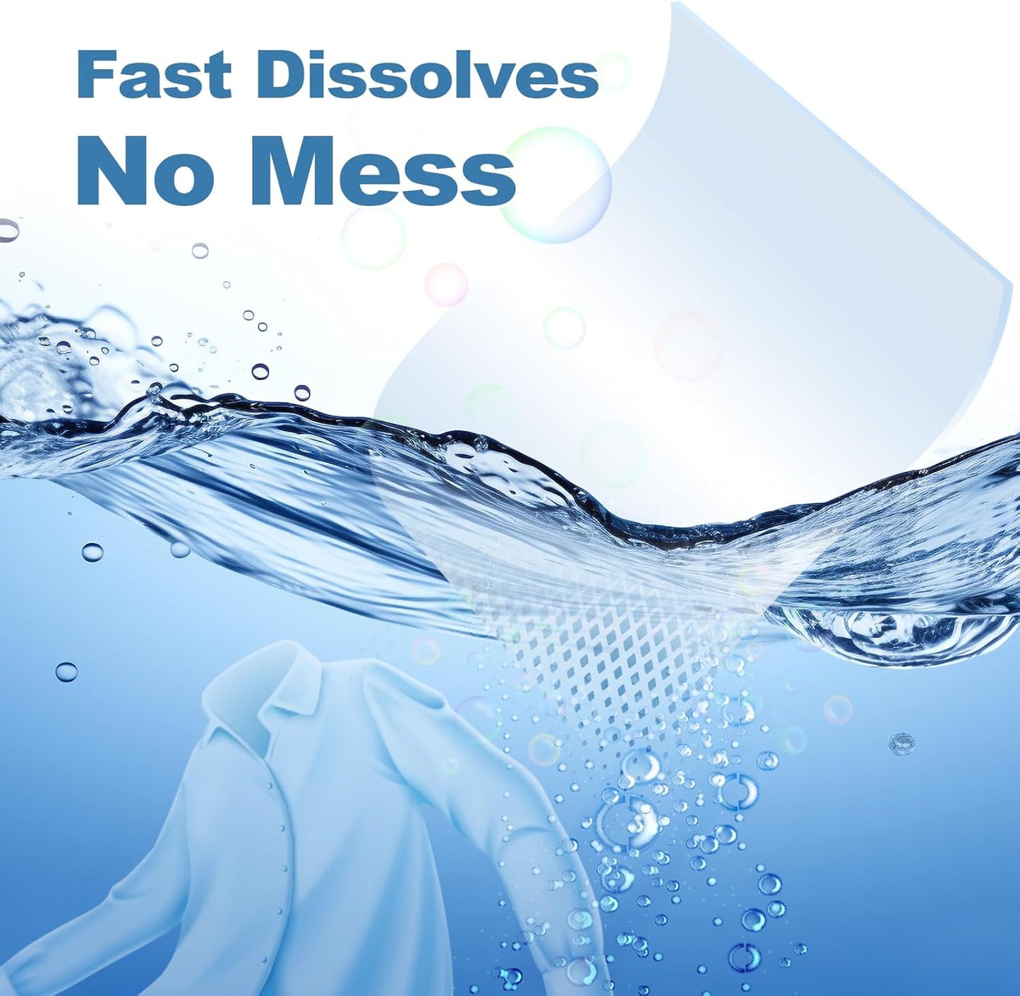 Laundry Detergent Sheet, Eco-Friendly & Hypoallergenic Wash Strips, Natural Ingredients, Ultra-Concentrated, Travel-Ready, No Plastic Jug- Unscented, (120 Loads) 60 Sheets