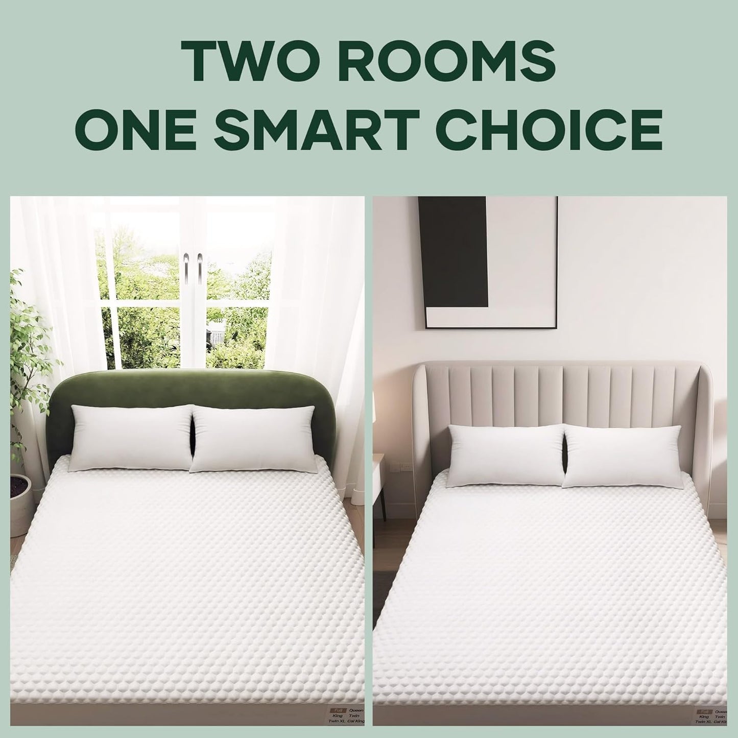 Ohgeni 100% Waterproof Mattress Protector, Twin XL-2 Pack, Fitted Sheet with Stretchable Pockets, Deep Sleep Noiseless Soft. Breathable Cooling Hypoallergenic Material, Mattresses Cover for Bed