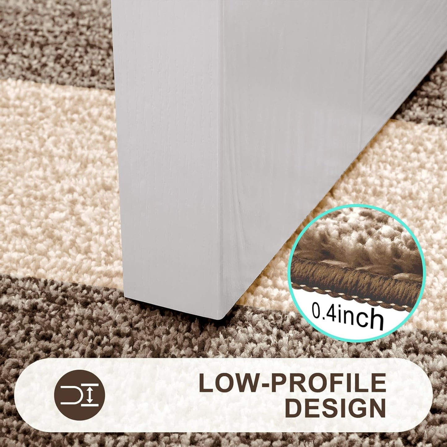 Kitinjoy Indoor Outdoor Door Mat, 36x24 Non-Slip Absorbent Dirt Trapper, Low-Profile Washable Inside Entrance Front Floor Mat, Sturdy Soft Entry Doormats for Entryway, Light Brown