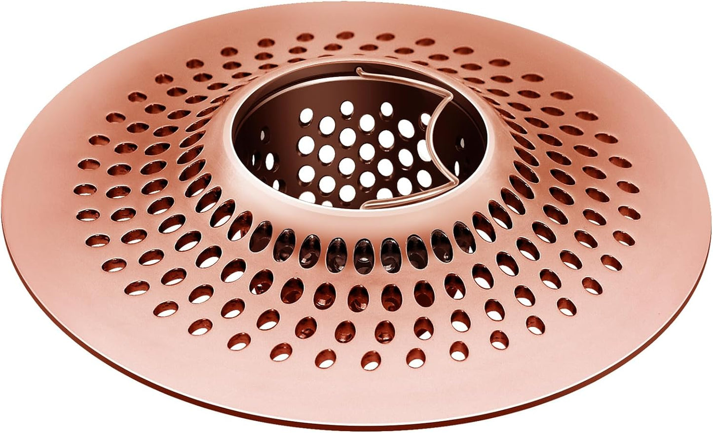 LEKEYE Shower Drain Hair Catcher/Bathroom Drain Cover/Bathtub Drain Strainer/Shower Stall Drain Protector(Red Copper)