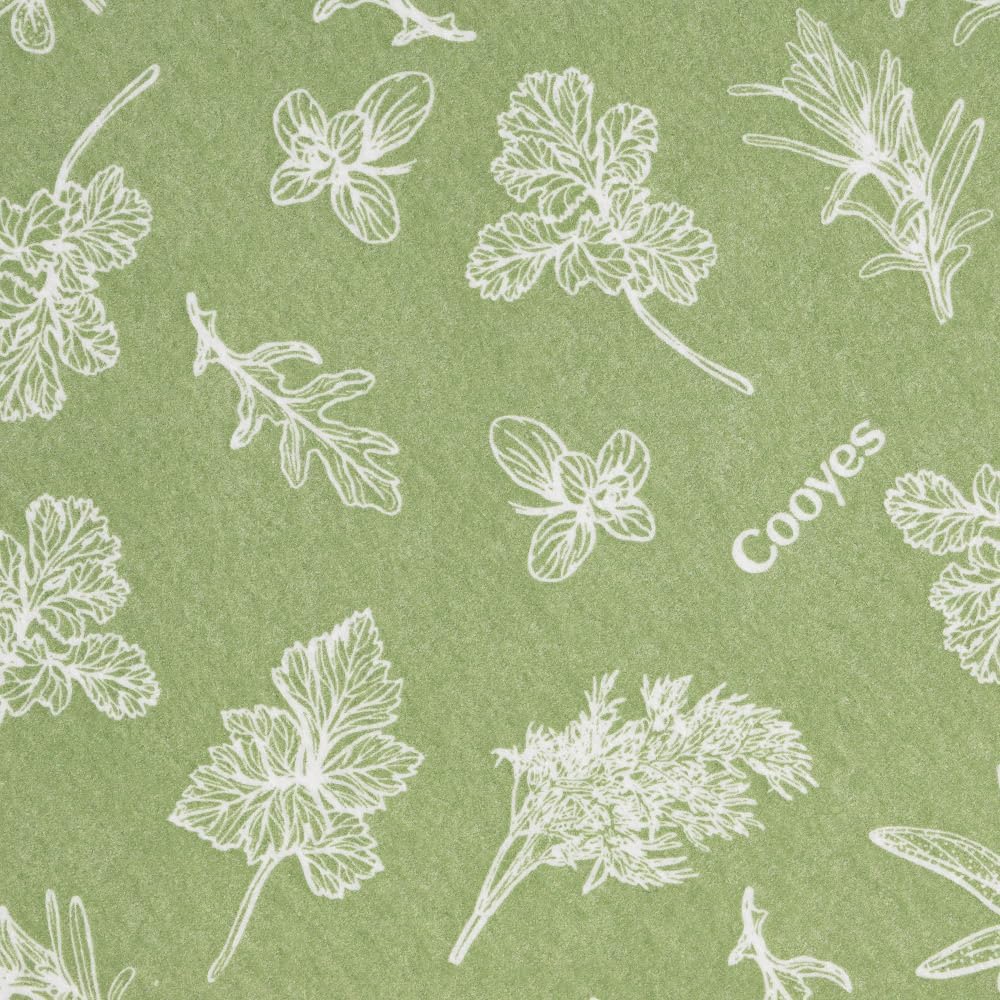 Cooyes Large Fridge Liners for Refrigerator, 17.7" × 36", Drawer & Shelf Liners for Kitchen Cabinets Non-Adhesive, Breathable Cloth Material, Non-Slip, Keep Produce Fresh Longer, 6 Pack, Sage Green