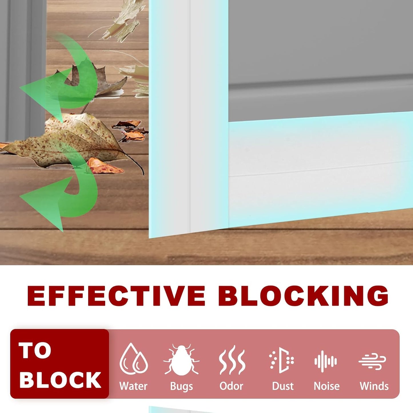 Weather Stripping Self Adhesive Door Draft Stopper Flexible Shower Door Bottom Seal Silicone Seal Strip for Sliding Glass Windows Side Gaps (White, 2 Inch Wide x 40 Feet Long)