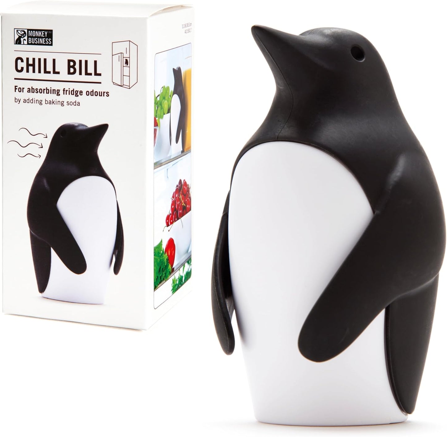 Monkey Business Chill Bill Refrigerator Deodorizer, Baking Soda Container, Baking Soda Fridge, Baking Soda Fridge Deodorizer, Cute Gifts, Kitchen Gadgets