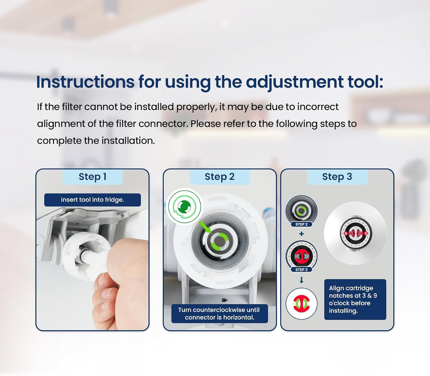 MARRIOTTO Water Filter LT1000PC Replacement for Refrigerator and LT120F ADQ73334008 Fresh Air Filter, Compatible withLT1000PC/PCS, LT1000PC,LT-1000PC, MDJ64844601, ADQ747935 ADQ74793504