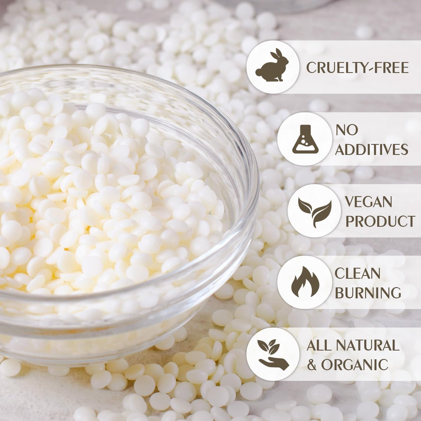 Soy Wax, Waxcanpy Natural Candle Wax, Organic Soy Wax for Candle Making from Farm, No Additives, Harmless and Pure (0.5lb)