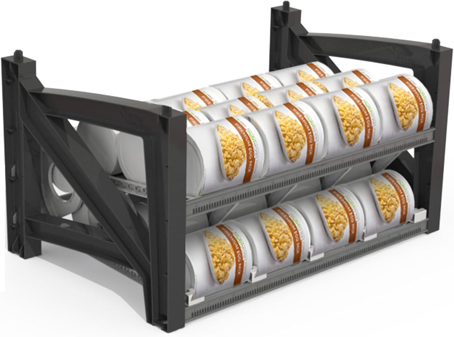 Shelf Reliance Cansolidator Max Small - 1-Pack Can Organizer for Pantry, Stackable Soda Can Storage for Kitchen, Holds 60 Large Cans of Food or Soda