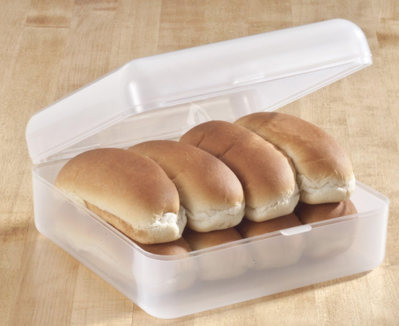 Miles Kimball Bun Keeper, Clear, 7.5" L x W 3.5" H, BPA Free, Dishwasher Safe