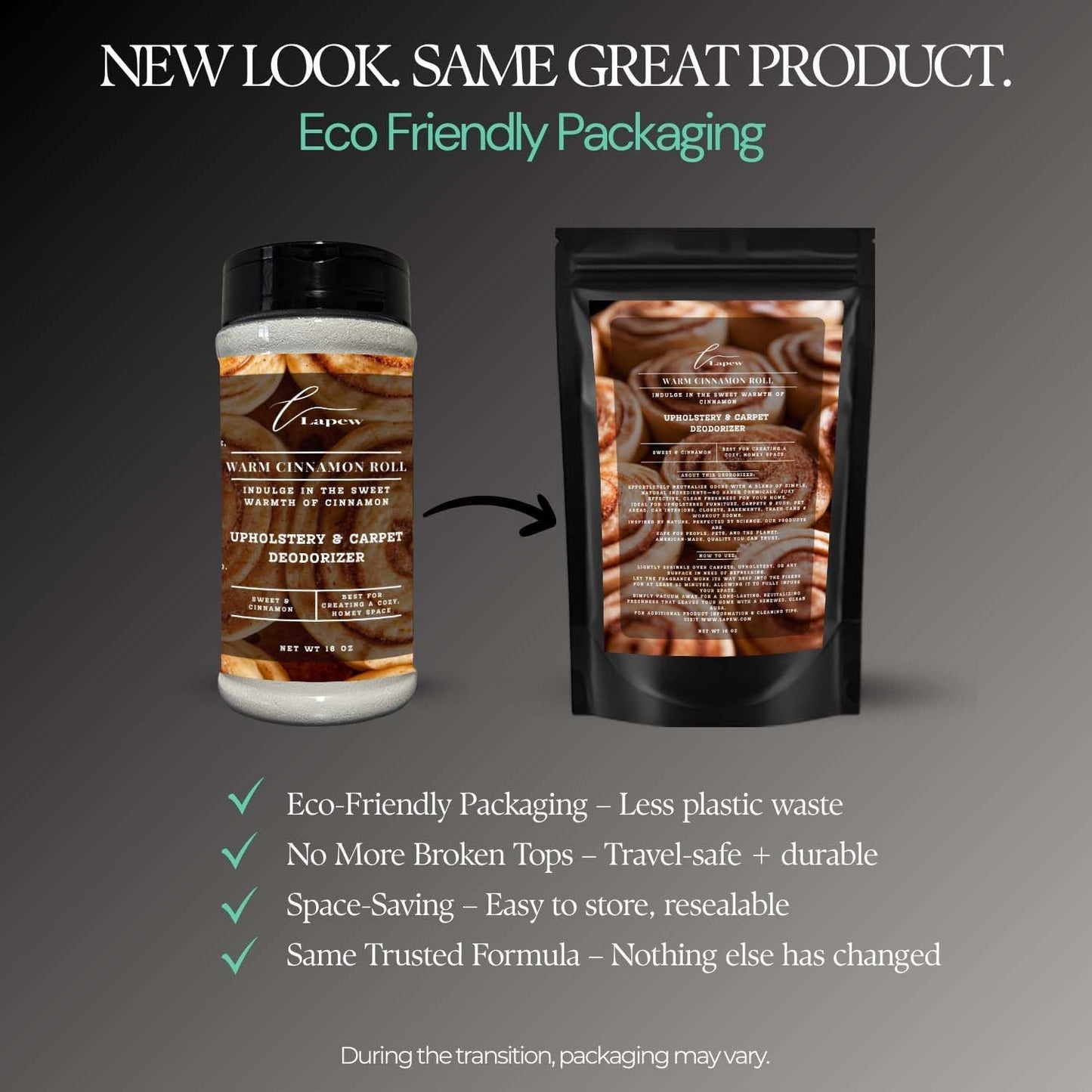 Warm Cinnamon Roll Carpet Freshener Powder 16 oz | Powerful Odor Eliminator for Home | Upholstery Deodorizer | Carpet Deodorizer | Pet Urine | Cat Litter Box