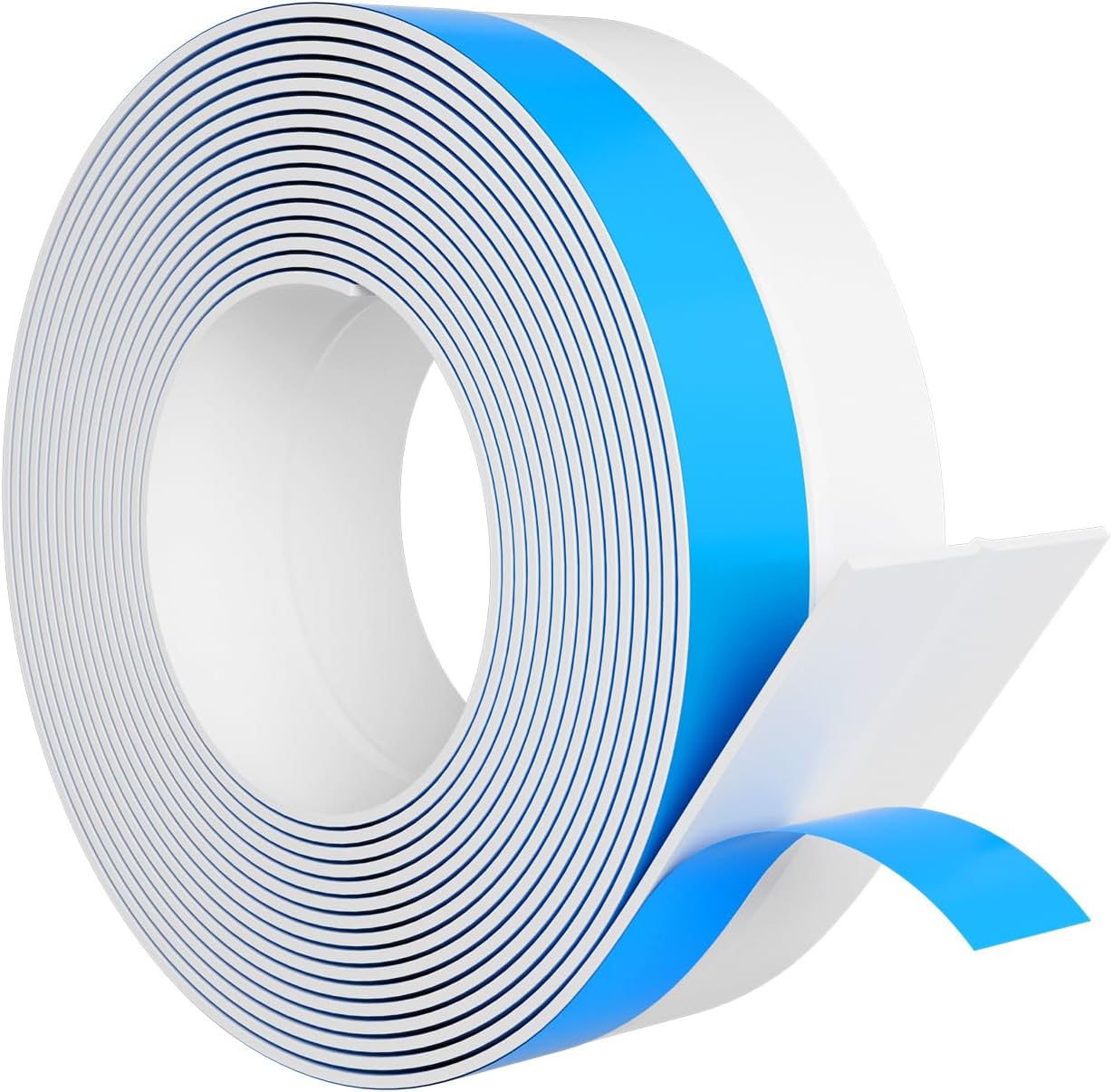 Weather Stripping Door Seal, Silicone Strip for Frame and Gaps Draft Stopper,Glass Shower Door Sweep, White, 36 Feet x 1 Inch