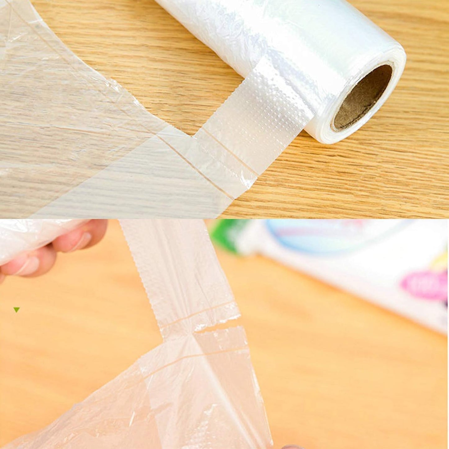 Mini Trash Bags 1.6 Liter/0.4 Gal- 200 Count Tiny Clear Trash Can Liners for Countertop, Desktop, Makeup & Kitchen Scrap Bags | Leakproof Small Plastic Bags with Handles