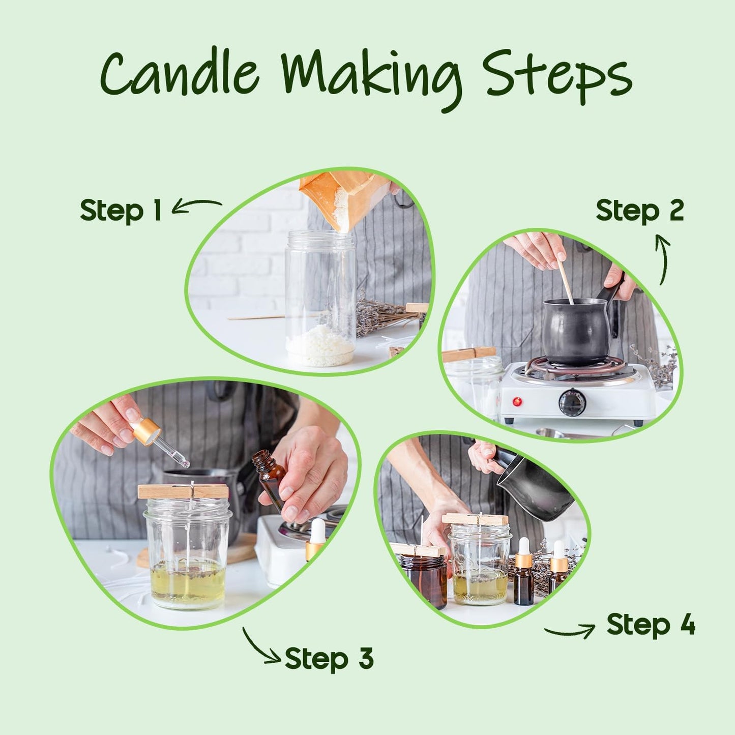 UNOTENA Soy Wax Flakes for Candle Making, Natural Candle Wax, Farm-Sourced, No Additives, Safe and Pure, 5LB