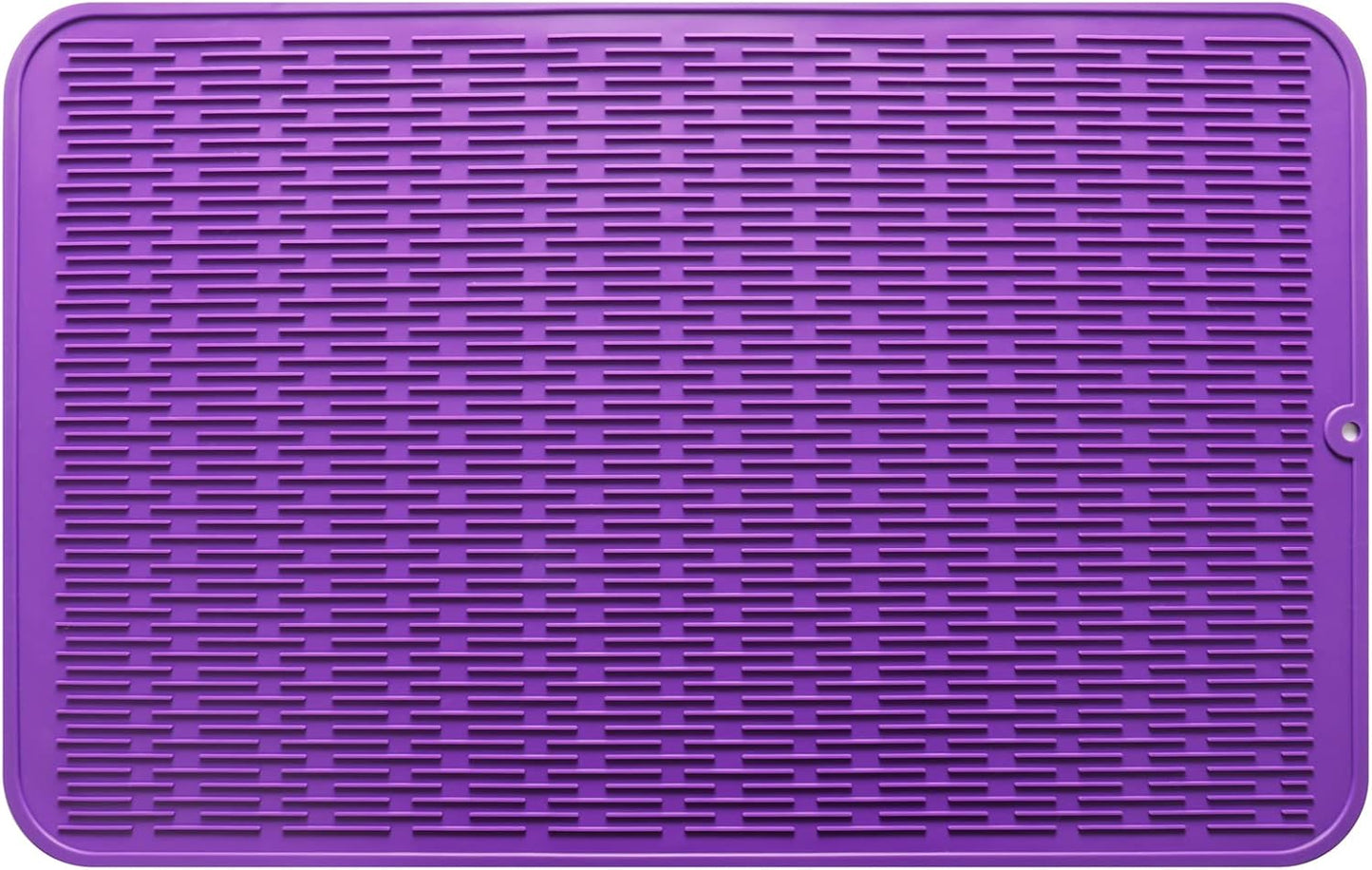 Silicone Dish Drying Mat for Multiple Usage,Easy clean,Eco-friendly,Heat-resistant Silicone Mat for Kitchen Counter or Sink,Refrigerator or Drawer Liner Purple 3XL 28 inches x 18 inches