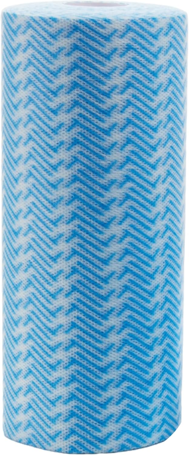 Disposable Cleaning Rolls Handi Wipes Reusable Cleaning Cloths Reusable Dry Kitchen Towels Dish Cloths Dish Towels 1 Roll, Total 100 Pcs, Blue