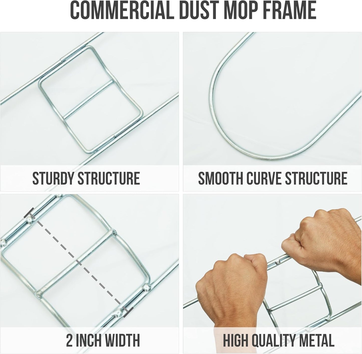 Kleen Handler 24 Inch Commercial Dust Mop Frame (3 Pack)