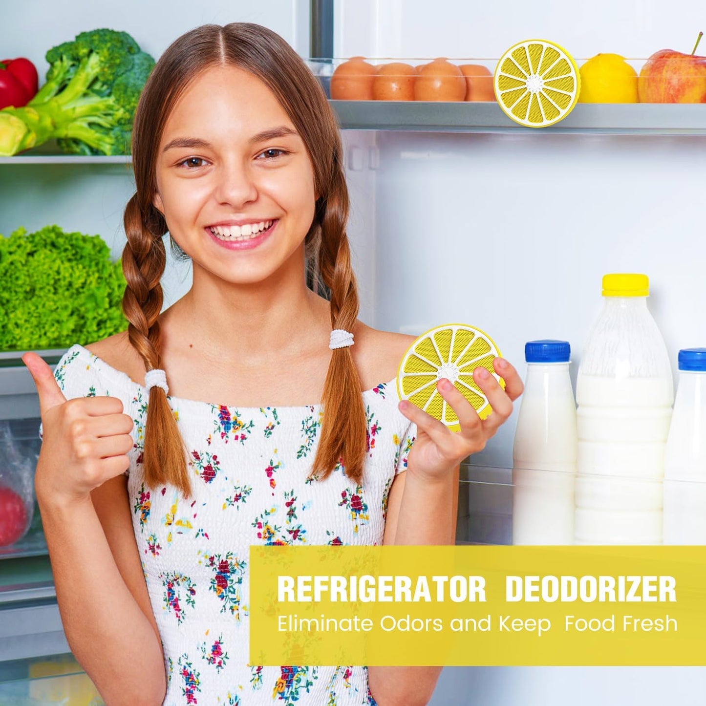 Fridge Deodorizer Odor Eliminator - Refrigerator Cleaner Freshener For Home, Smell Remover For Kitchen, More Effective Than Baking Soda Bamboo Air Purifier Bags(3Packs)