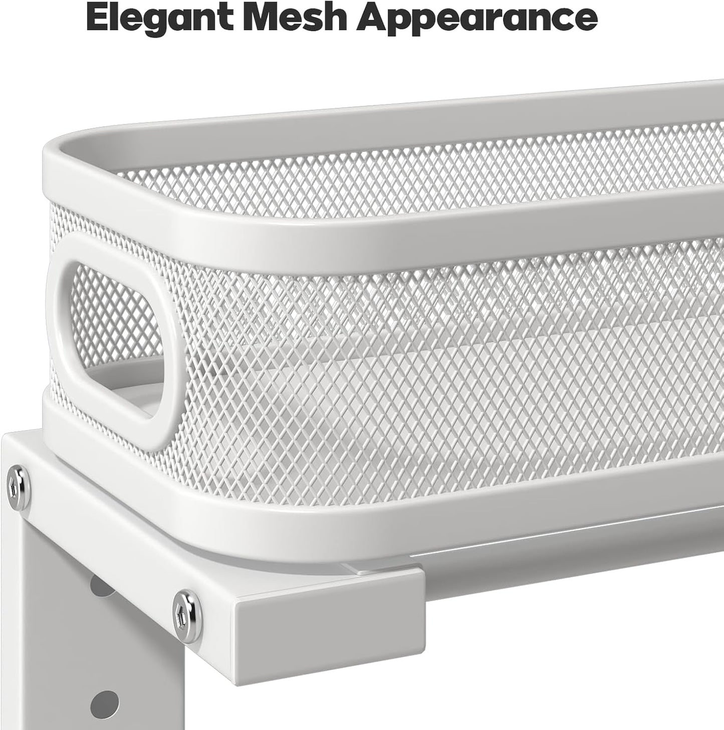 2 Pack 17.3IN-Depth Under Sink Organizer with Smooth Cylindrical Rail,2-Tier Pull Out Multi-Purpose Cabinet Storage for Bathroom&Kitchen,Height Adjustable,Rust-Resistant Coating-Gun Gray