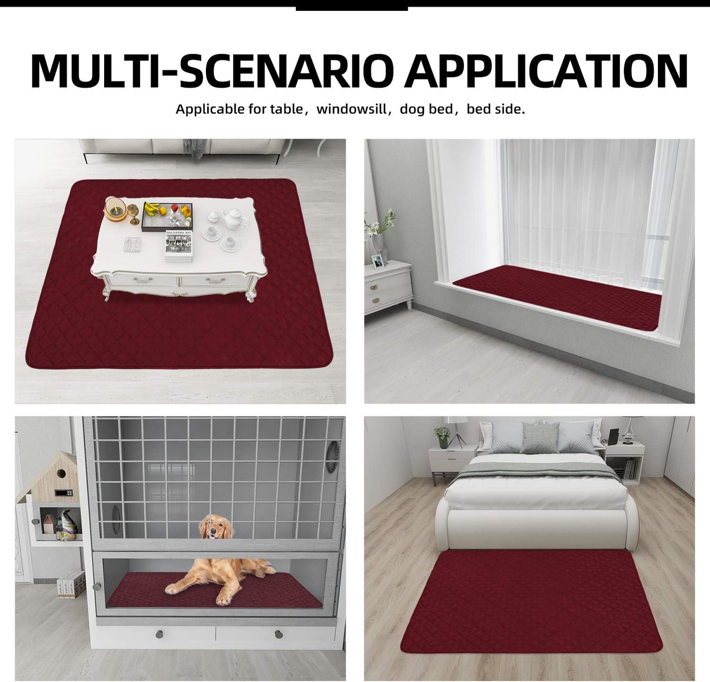 Easy-Going Sectional Couch Covers for Dogs L Shape Sofa Cover Reversible Sofa Slipcover Chaise Lounge Cover Furniture Protector Cover for Pets Dog Cat (42 x 52 inches, Christmas Red/Christmas Red)