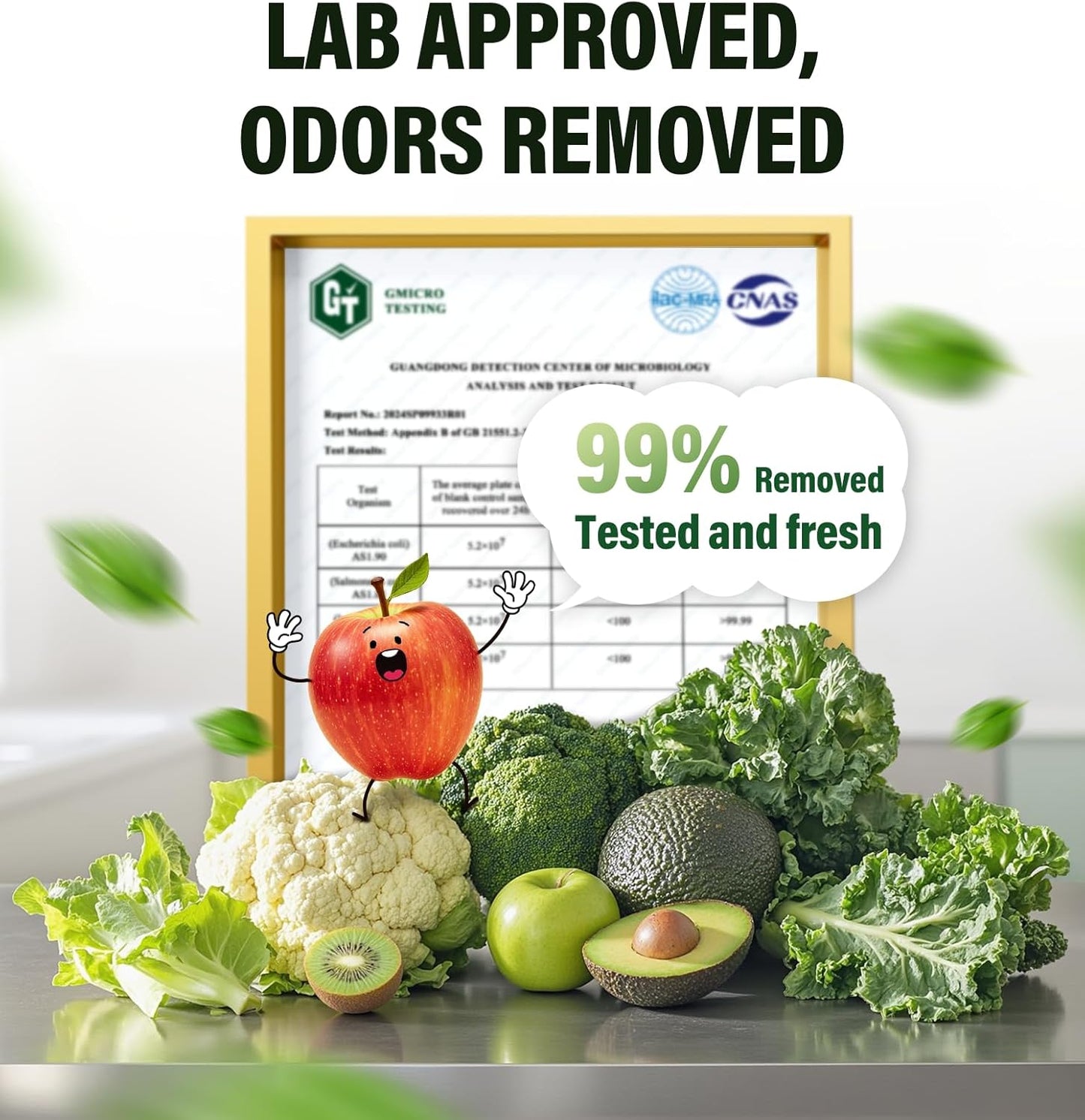 Fridge Deodorizer, 10-Year Odor Eliminator for Refrigerator, No Refills or Fragrance, More Effective Than Charcoal Air Purifiers-Space Grey