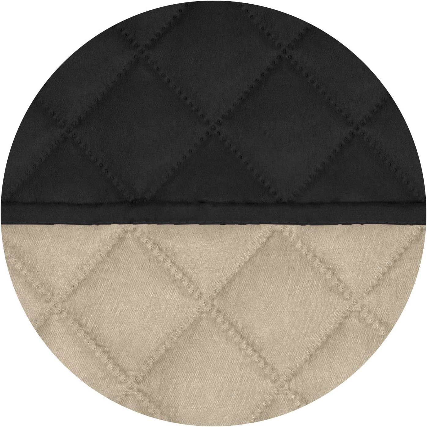 PureFit Reversible Quilted Sofa Cover, Water Resistant Slipcover Furniture Protector, Washable Couch Cover with Non Slip and Elastic Straps for Kids, Dogs, Pets (Sofa, Black/Beige)