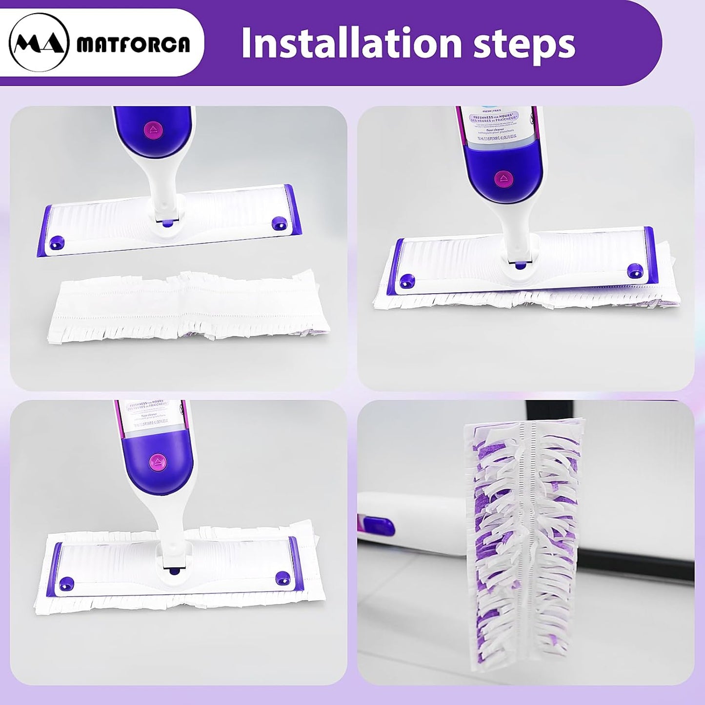 10 Pack Swiffer Power Mop Refills – Disposable Wet Mop Pads for Swiffer Power Mop, Perfect for Hardwood, Tile, and Laminate Floors, Easy-to-Use Floor Cleaning Pads Compatible with Swiffer WetJet