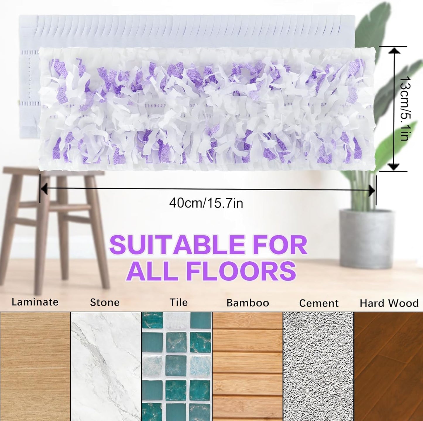 28 Count ‌Disposable Heavy-Duty Power Mop Pads Refills for Swiffer Power Mop ,Replacement Floor Cleaning Refills, Non-Washable & Unscented, Compatible with Swiffer PowerMop (Quick-Absorb, No Residue)