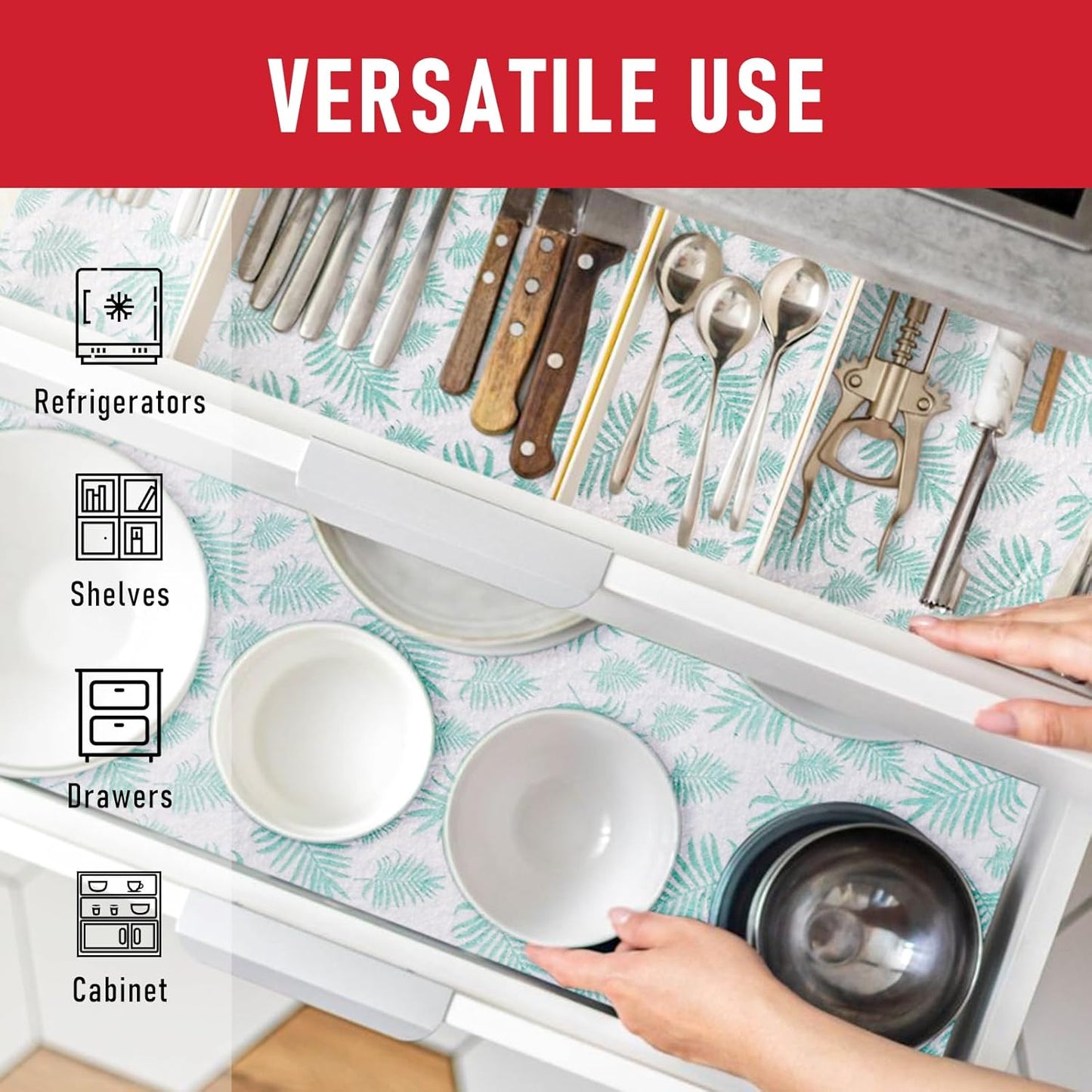 Cooyes 12 Pack Refrigerator Shelf Liners for French Door Fridge, 17.7" × 36" Extra Large, Non-Slip Fridge Mats Machine Washable, Refrigerator Drawer Liner for Glass Shelves Kitchen Cabinet