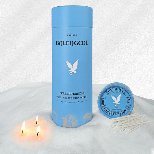 Unscented White Pearled Candle 18oz Luxury Sand Candle Granulated Wax - 30 Cotton Wicks – Wax for Candle Making Decorative Candles Smooth and Clean Burning Lasts up to 120 Hours