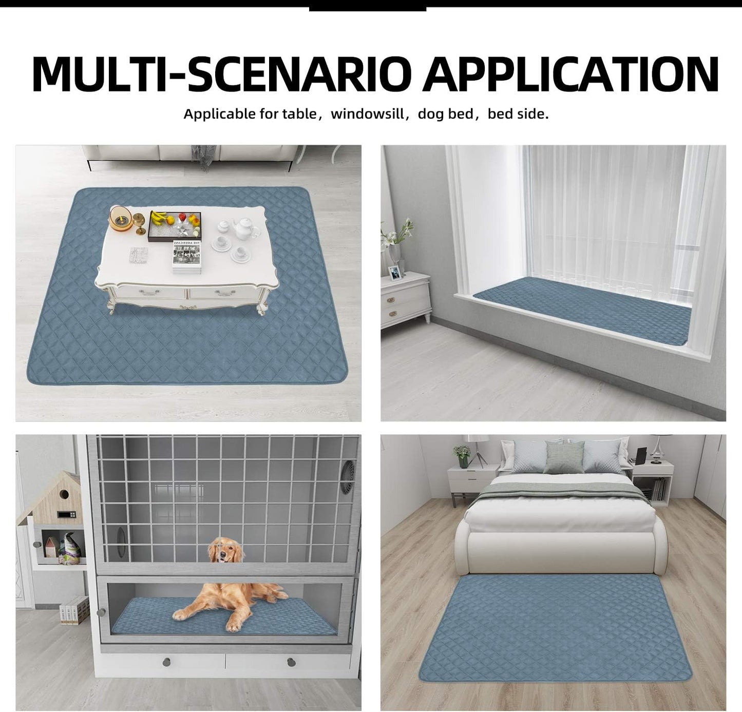 Easy-Going Sectional Couch Covers for Dogs L Shape Sofa Cover Reversible Sofa Slipcover Chaise Lounge Cover Furniture Protector Cover for Pets Dog Cat (42 x 52 inches, Light Blue/Light Blue)