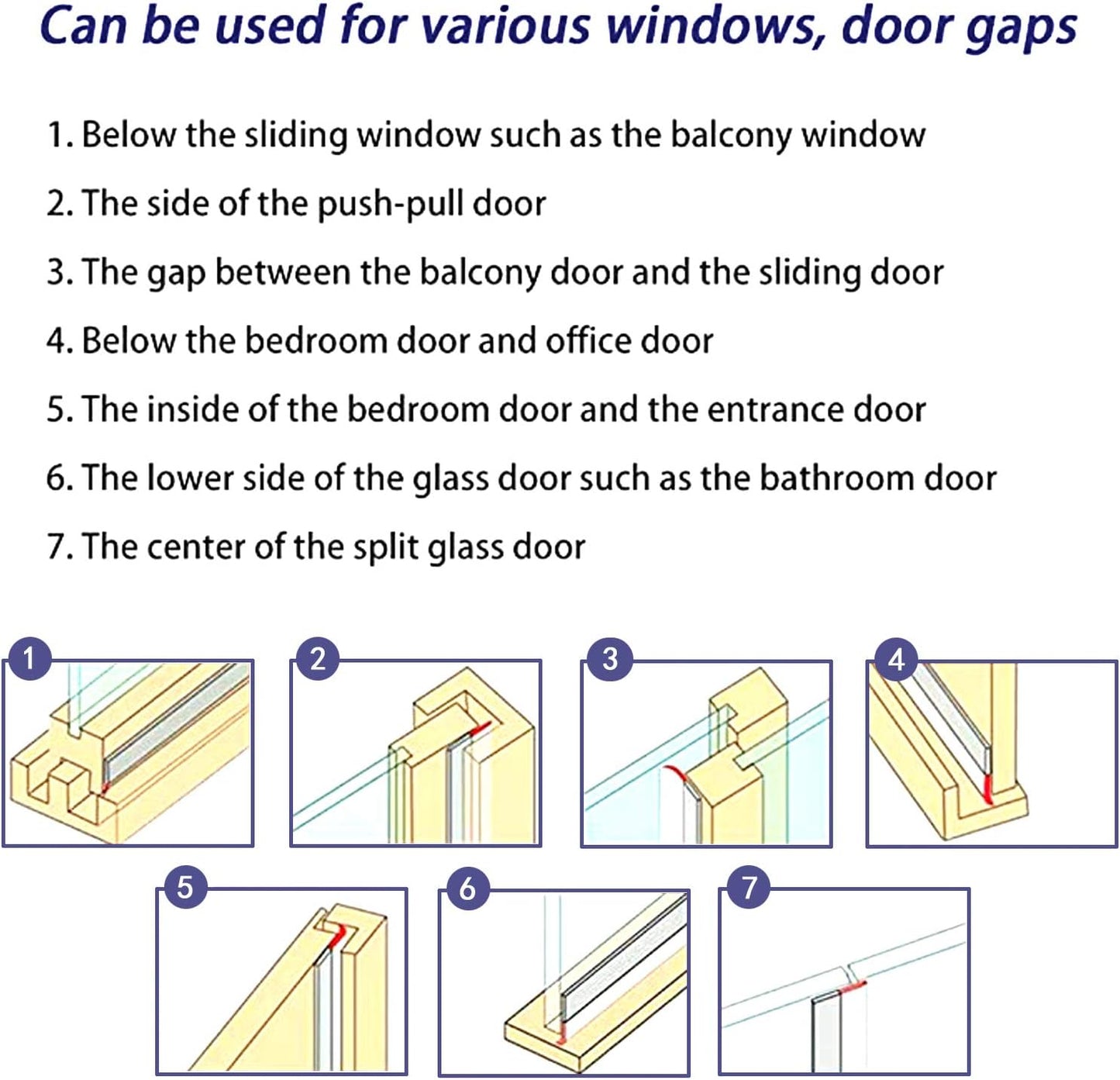 TAROSE Weather Stripping, Silicone Door Seal Strip Door, 16 Feet Long Black (Width 45mm)