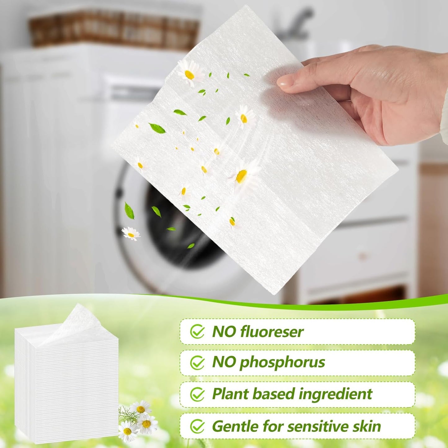 600 Count Dryer Sheets Bulk Fabric Softener Fresh Scent Dryer Sheets Naturally Softens and Removes Static Cling, Ideal for Large Households, Sensitive Skin(Summer Fresh)