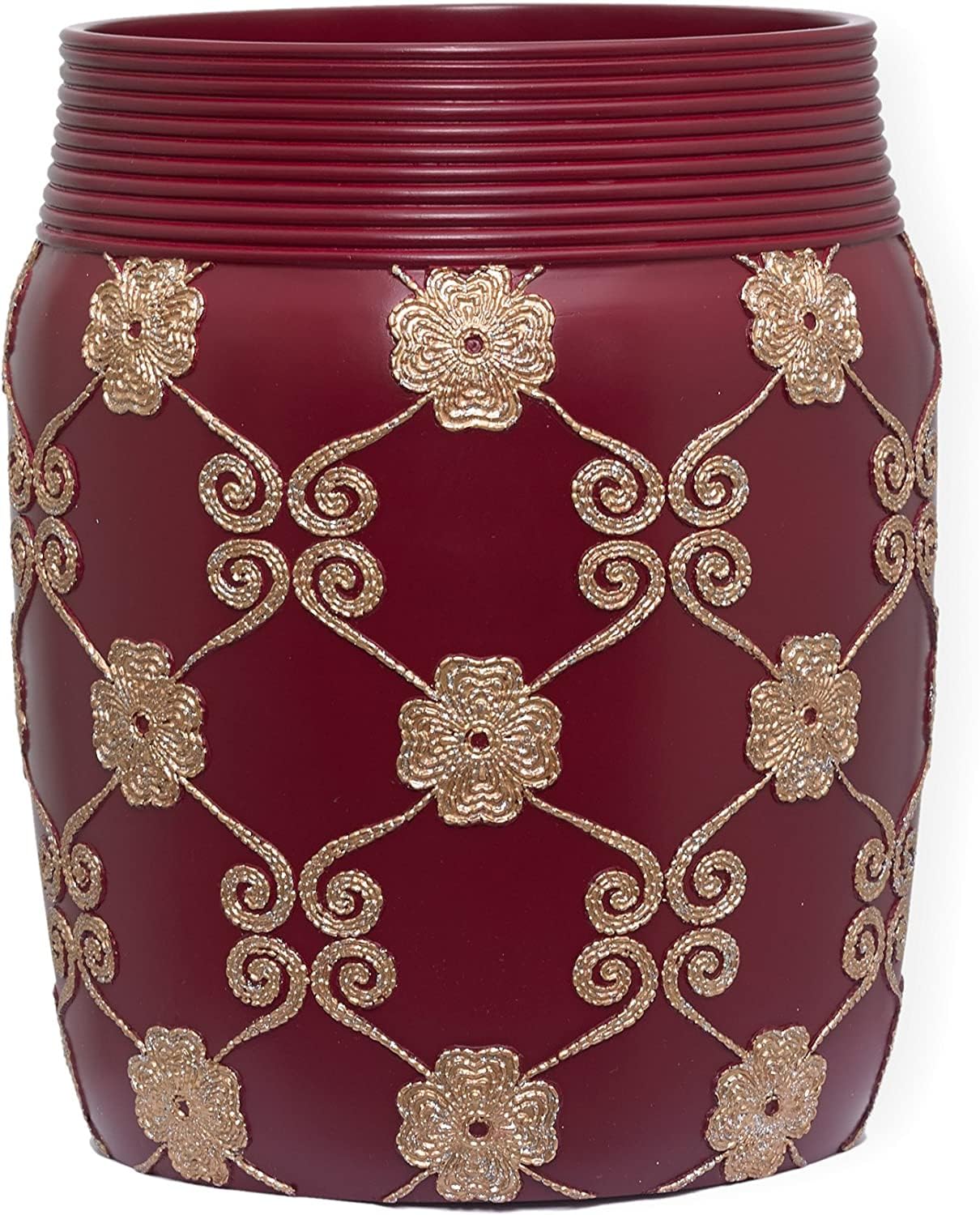 Zahari Home Decorative Trash Can for Bathroom, Office & Bedroom - 2.1 Gallons Stylish & Small Trash Can for Dorms, Desktop & Restroom - Chic Waste Basket for Compact Spaces, Elegant Rose