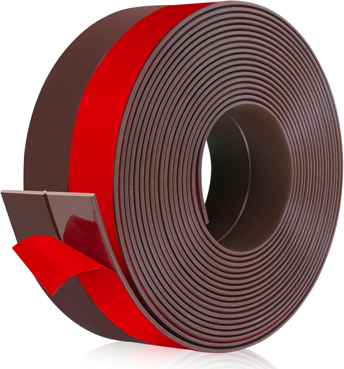 Weather Stripping Self Adhesive Door Draft Stopper Flexible Shower Door Bottom Seal Silicone Seal Strip for Sliding Glass Windows Side Gaps (Brown, 2 Inch Wide x 10 Feet Long)