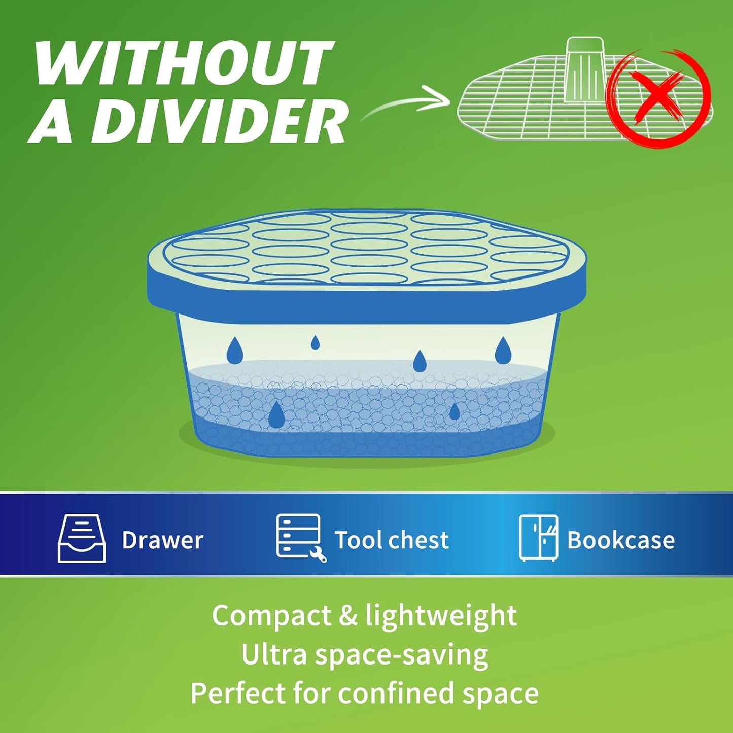 Moisture Absorbers, 18 Pack, Compact Dehumidifier for Closet, Efficient Humidity Absorber Boxes, Moisture Absorber for Closet, Odor Eliminator with Fragrance Free, Blue, 6.4oz, 300ml