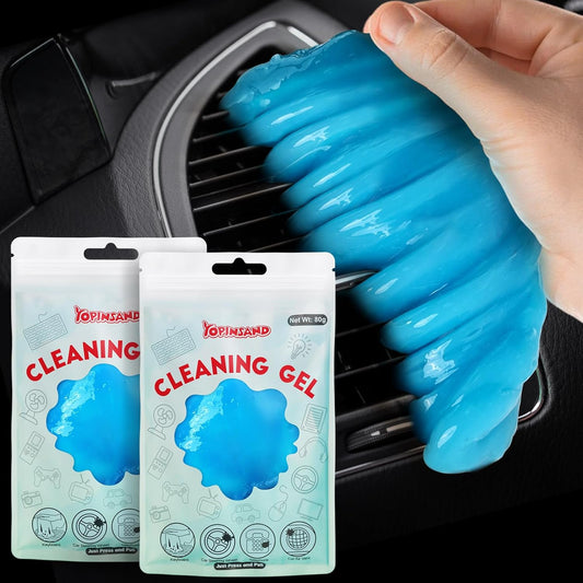 Car Cleaning Gel, 2 Pack Car Cleaning Putty, Universal Auto Deatiling Tools, Reusable Interior Cleaner for Car Keyboard Air Vent, Car Slime Cleaner Dust Cleaning Gel