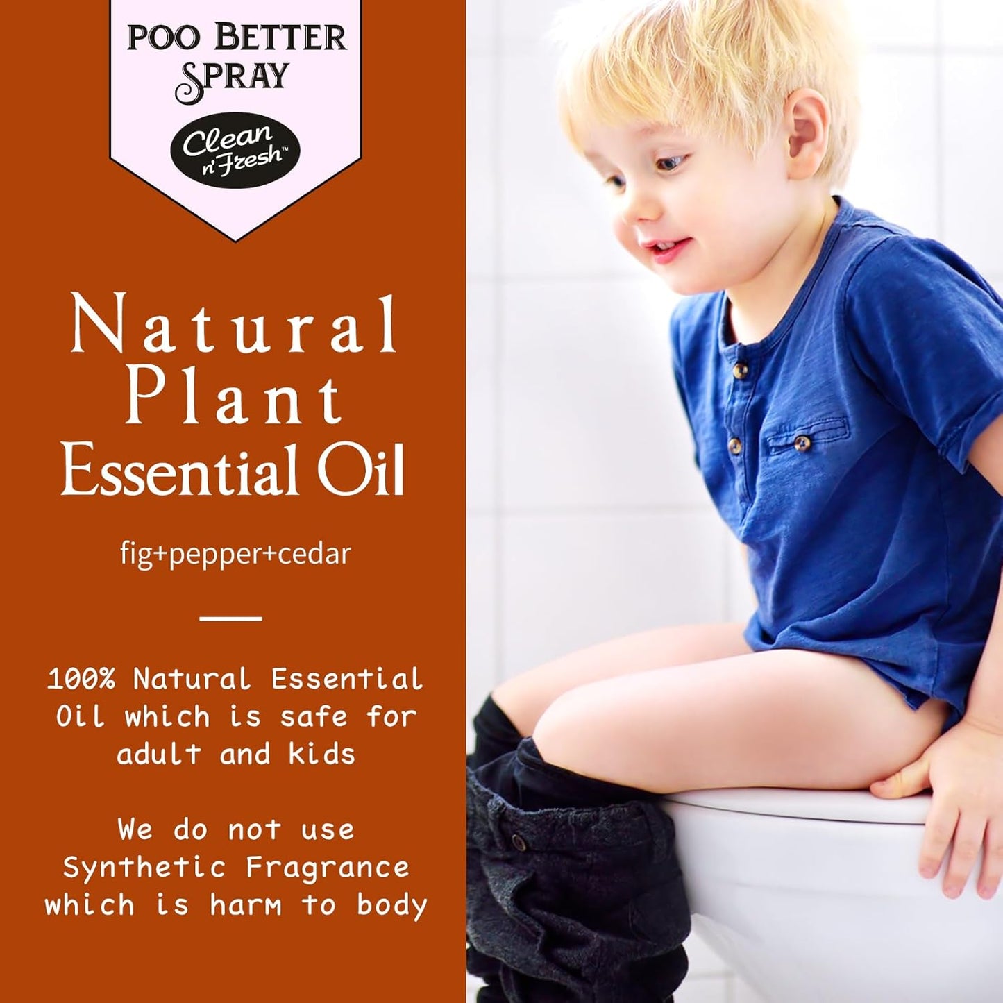 Clean-n-Fresh Toilet Spray, Autumn Air, Bathroom Odor Deodorizer, Air Fresheners for Home and Work, 6.8 Fl.Oz, Up to 400+ Uses