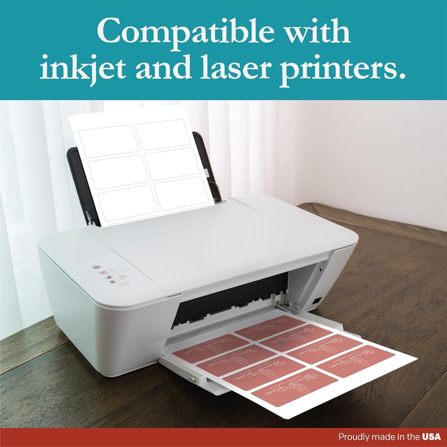 Premium Label Supply White Sticker Mailing Labels – 3.75" x 2" – Laser/Inkjet Compatible – (8 per Sheet), 500 Sheets – 4000 Total Adhesive Labels