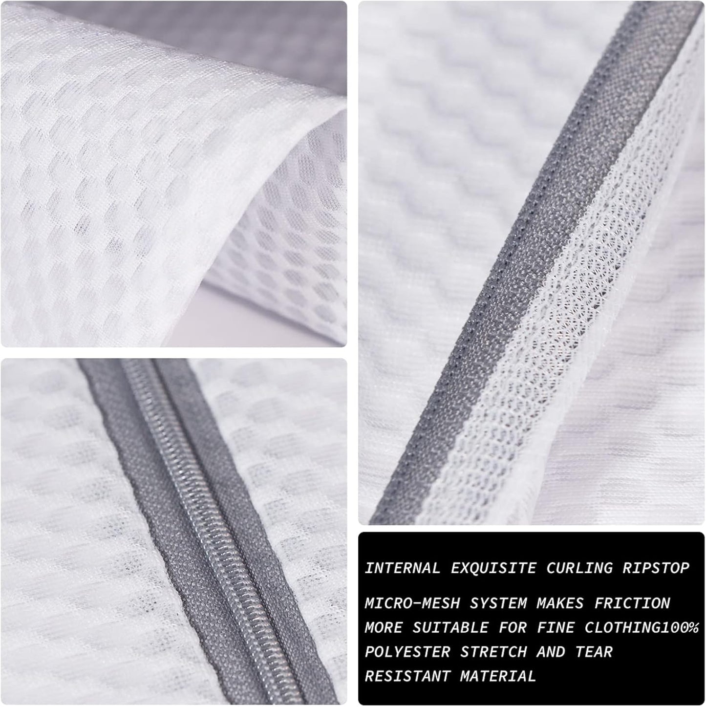 5Pcs Durable Honeycomb Mesh Laundry Bags for Delicates,Travel Organization Bag for Clothes,Jeans,Bath Towels,Bed Sheets (1X-Large 20 x 24 Inches,2 Large 16 x 20 Inches, 2 Medium 12 x 16 Inches)