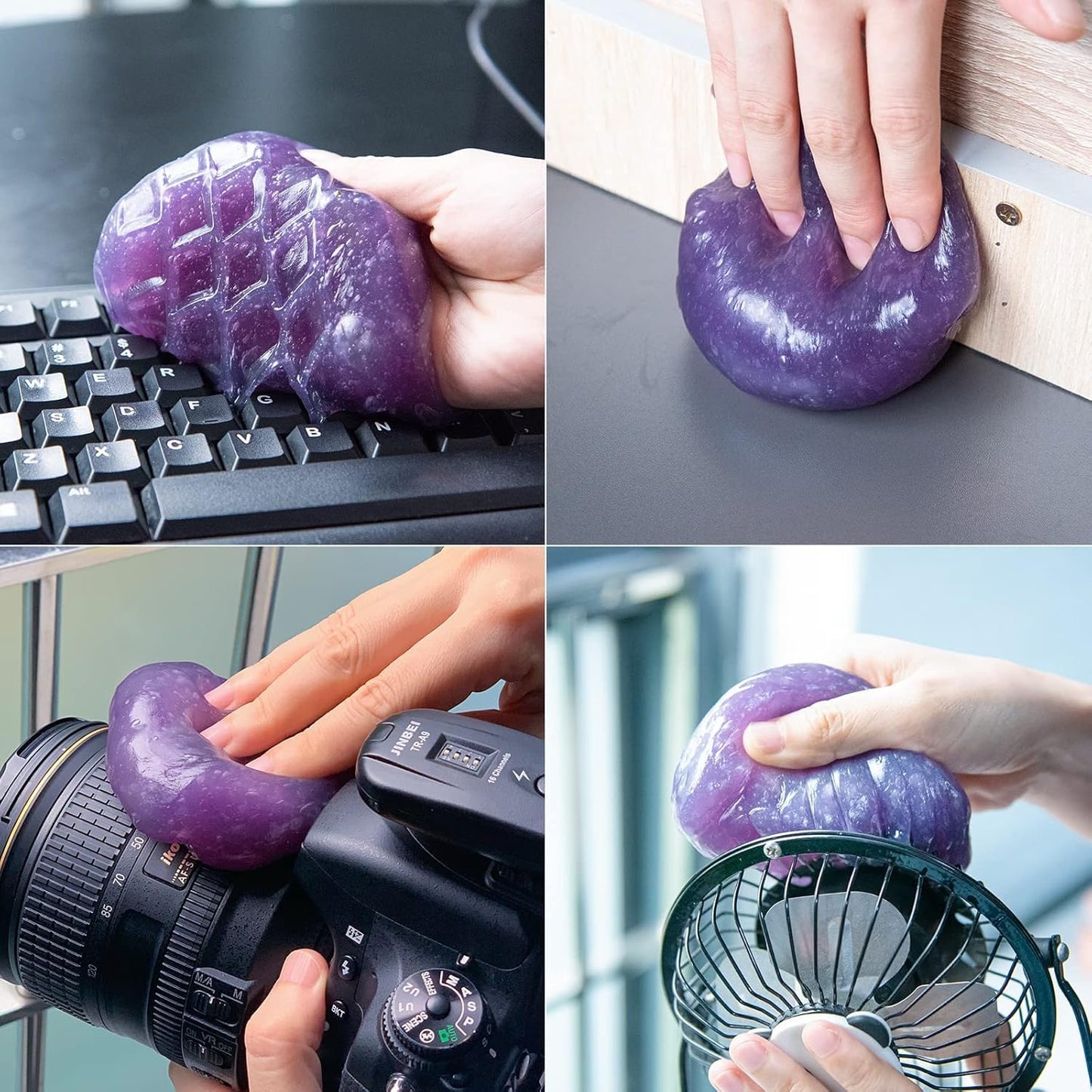 ASFSKY Car Cleaning Gel - 5 Pack Purple, Dust Cleaner for Cars & Keyboards