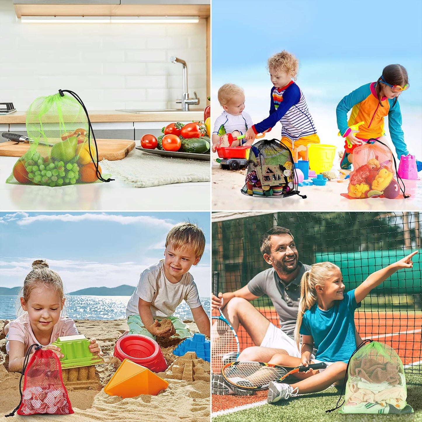 13"X15.5" 100Pcs Mesh Laundry Drawstring Bag Nylon Drawstring Gym Bag with Cord Lock Closure