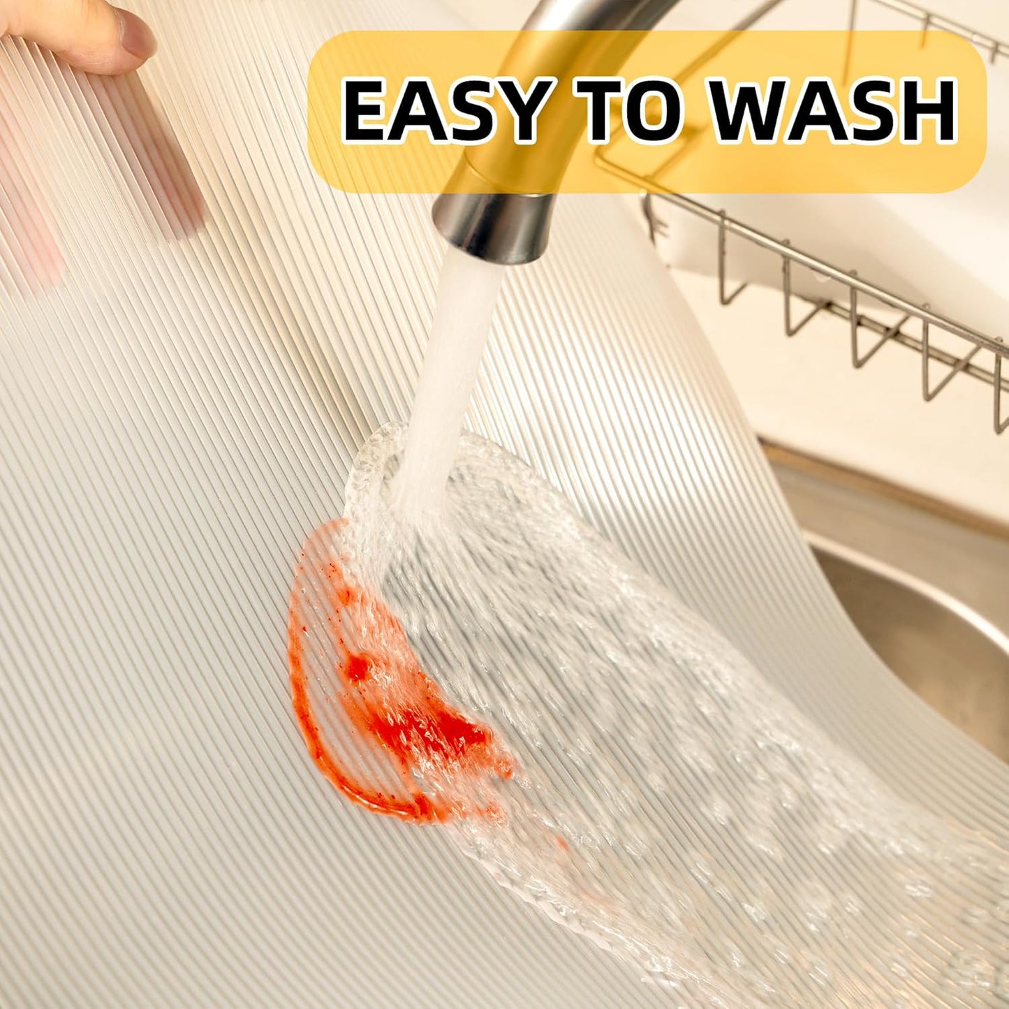 Shelf Liners for Kitchen Cabinets Non-Adhesive & Washable,Non Slip Cabinet Liners for Shelves Waterproof & Oil Proof,Clear Plastic Drawer Liner,Easy to Cut 17.5 Inches x 20 FT x 2 Rolls CP-17202