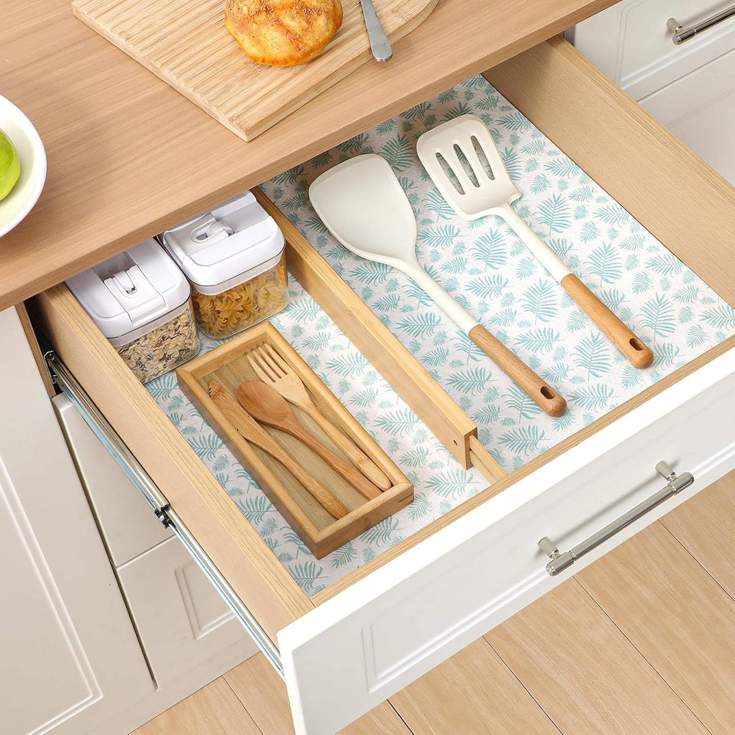 Cooyes 6 Pack Refrigerator Shelf Liners for French Door Fridge, 17.7" × 36" Extra Large, Non-Slip Fridge Mats Machine Washable, Refrigerator Drawer Liner for Glass Shelves Kitchen Cabinet