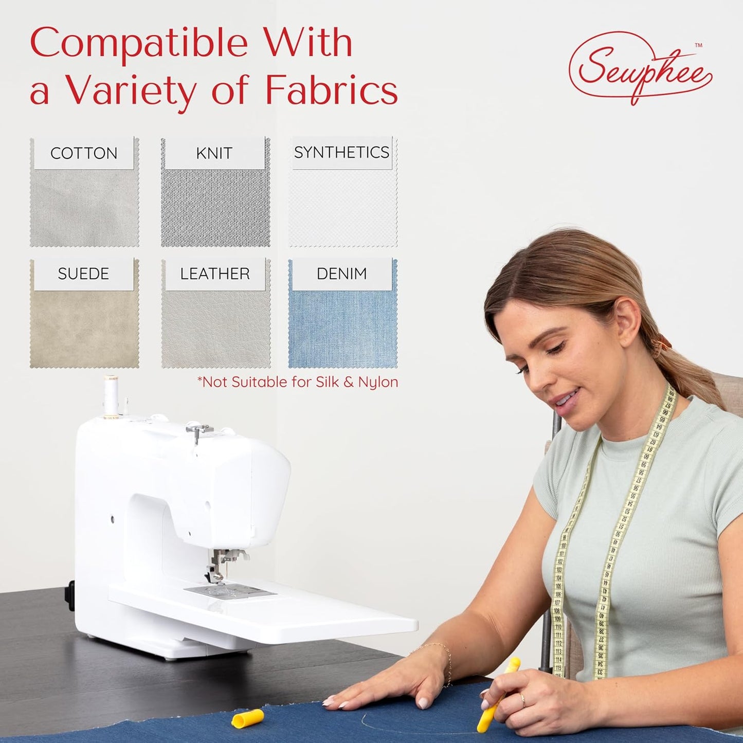 Fabric Markers for Sewing – Ergonomic Tailors Chalk Pen with Improved Dosing Wheel for Sharp Lines - Washable Sewing Chalk Marking Pens that are Compatible with Most Fabrics - Yellow 1 Pack