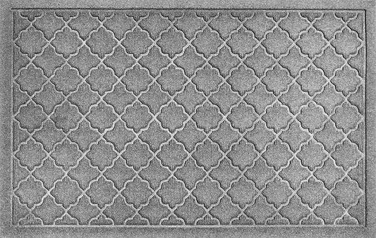 WaterHog Heavy Duty Doorway Mat, 2' x 3', Made in USA, Durable & Skid-Resistant Entryway Mat, Water-Trapping, Indoor/Outdoor Decorative Floor Covering, Cordova Collection, Medium Grey