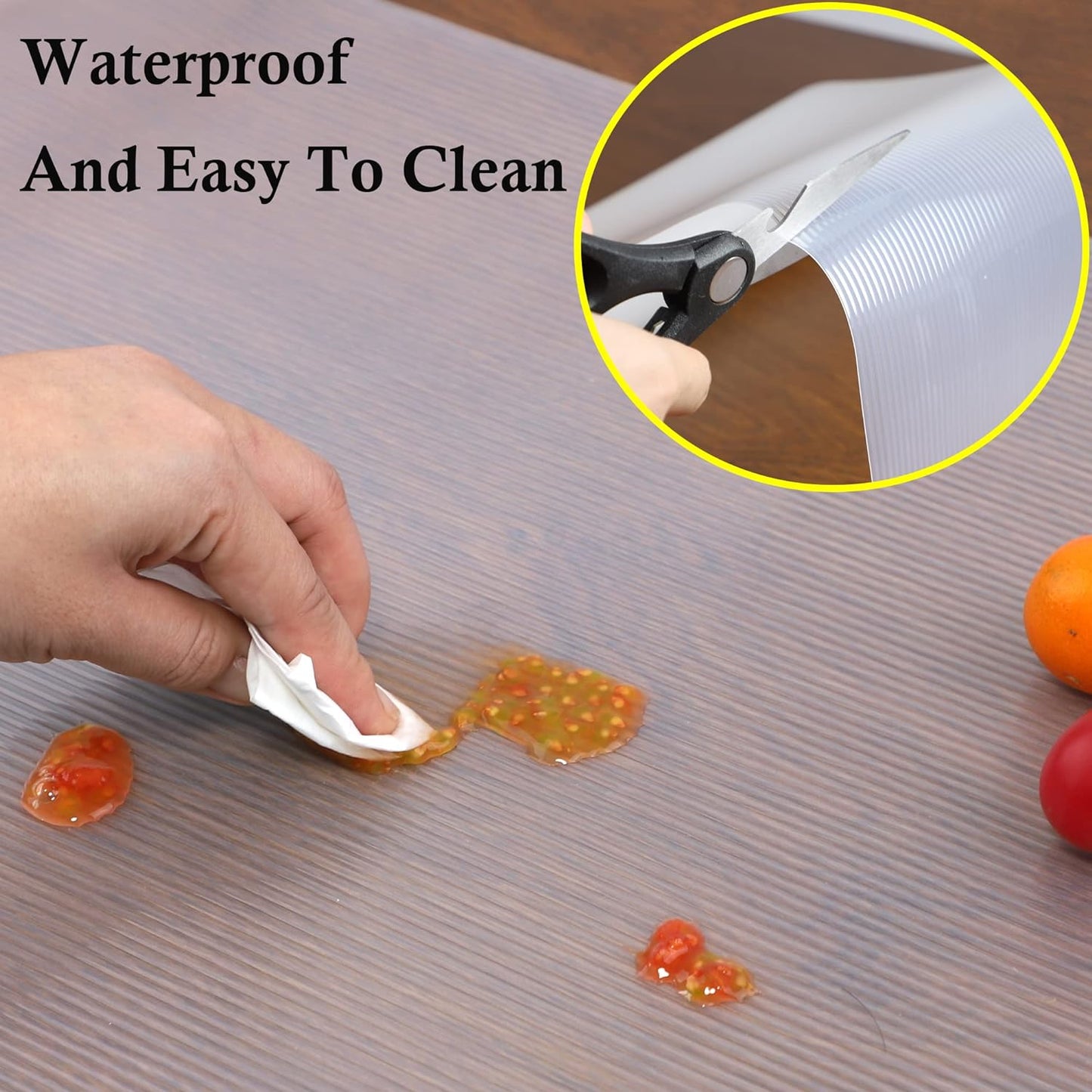 Shelf Liners for Kitchen Cabinets 11 Inch Wide X 20 Ft Non Adhesive Cabinet Drawer Liners Non Slip Clear Waterproof Closet Wire Pantry Shelves Liner Fridge Cupboard Mat for Kitchen Bathroom