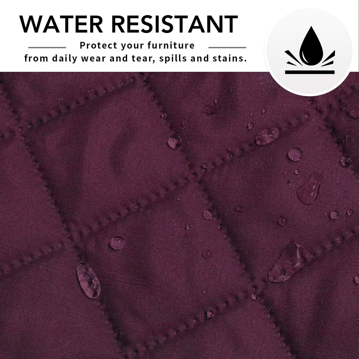 Easy-Going Sofa Slipcover L Shape Sofa Cover Sectional Couch Cover Furniture Protector Mat for Pets Dog Cat (Small,Wine/Wine)